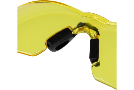 Купить Очки защитные открытые  поликарбонатные  желтая линза  2х комп.дужки// Denzel  89192 фото №5