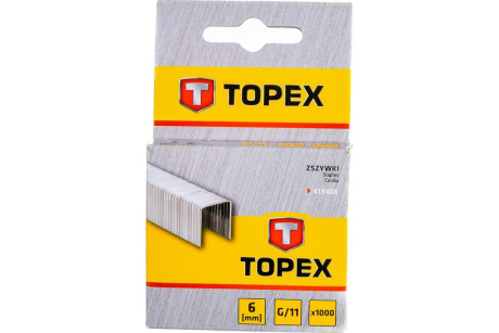 Купить TOPEX Скобы для степлера тип G/11  140    6 мм  1000 шт.  толщина 1 2 мм  41E406 фото №5